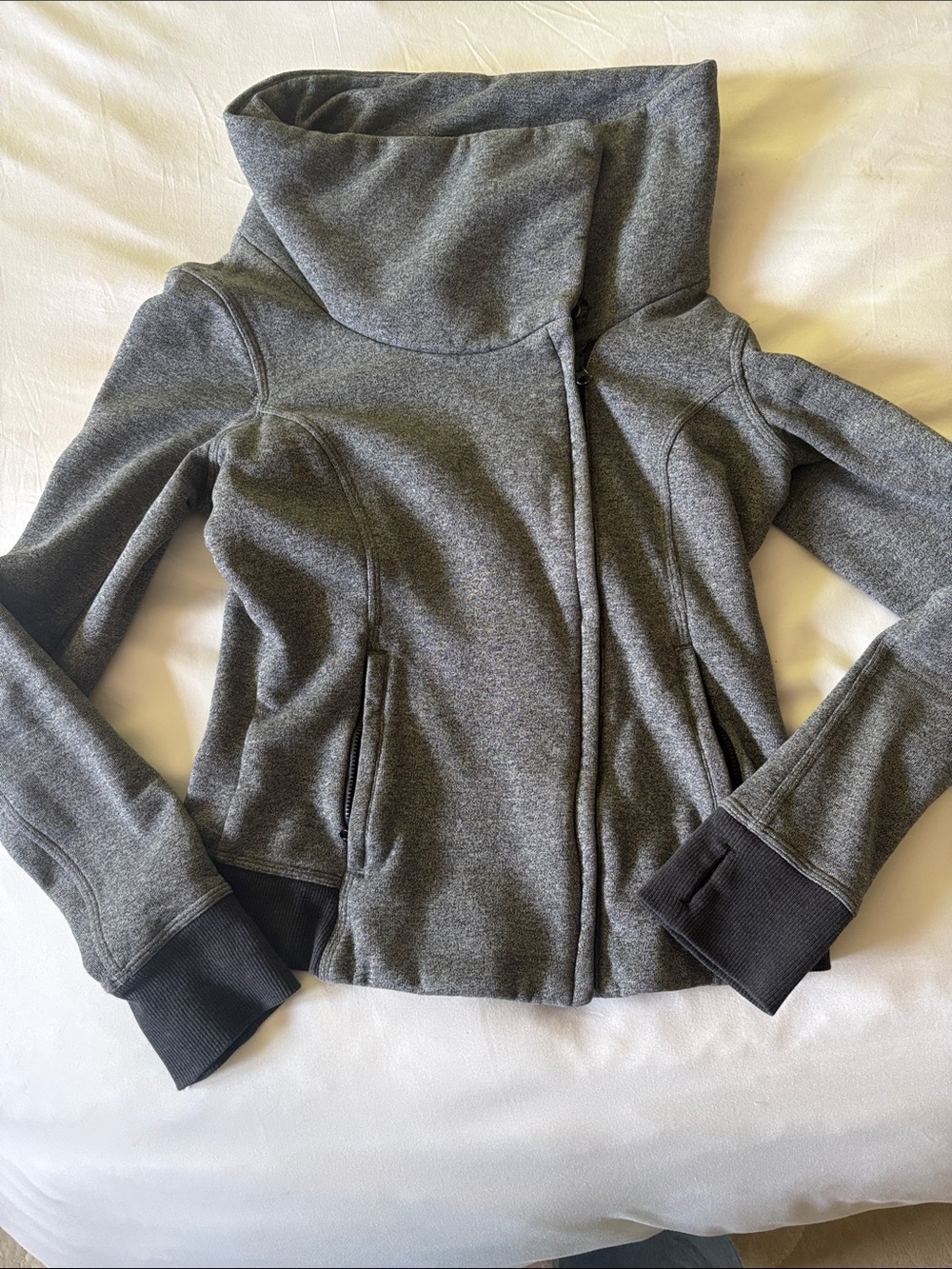 lululemon athletica Dark Heather Gray Funnel Neck Jacket